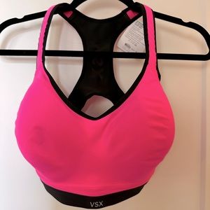 NWT VICTORIA’S SECRET VSX SPORTS BRA Size 36DDD Pink & Black